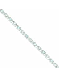 Genuine .925 Sterling Silver Blue Topaz & Cz Bracelet 12.1 Grams . 100% Satisfaction Guaranteed.