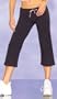 Jersey Yoga Capri Pant - Periwinkle trim - Small