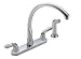 Delta 2476 Waterfall Double-Handle Kitchen Faucet with Spray, Chrome
