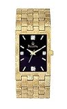 BULOVA Watches:Bulova Men's 97F53 Diamond Accent Gold-Tone Steel Watch