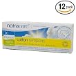 Natracare Organic All Cotton Tampons, Non-Applicator, Regular,  20 Count Boxes (Pack of 12)