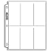 Ultra-Pro 6-Pocket Pages (Tall Cards) - 100 Pages per box