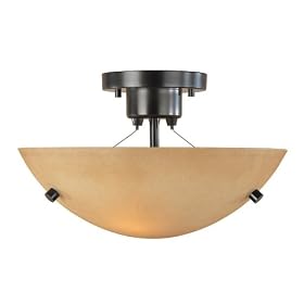 World Imports Lighting 7820-88 Luray 2-Light Semi-flush Light Fixture, Oil Rubbed Bronze