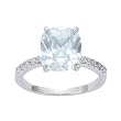 Damen Verlobungsring Solit�r 10 mm Zirkonia Sterling-Silber 925 - Gr��e 54