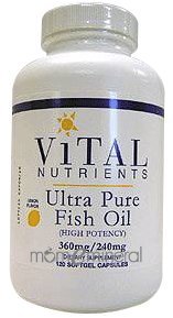 Ultra Pure Fish Oil 360mg/240mg 120 gels by Vital Nutrients
