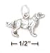 Sterling Silver 3d Antiqued Golden Retriever Charm