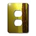 Florene Contemporary - Gold Mystery - Light Switch Covers - 2 plug outlet cover