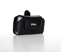 Palm Treo 750 / 755 / 680 Series Black Leather Lateral Holster with Fixed Belt Clip By Prima Cases