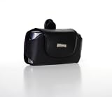 Palm Treo 750 / 755 / 680 Series Black Leather Lateral Holster with Fixed Belt Clip By Prima Cases