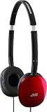 from JVC JVC HA-S160-R-E FLATS Lightweight Headphones - Red Model HA-S160-R-E