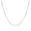 Sterling Silver CZ Chain Necklace