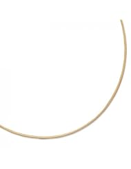 MMA Silver - 18 inch 22 Karat Gold Plated Sterling Silver Round Omega