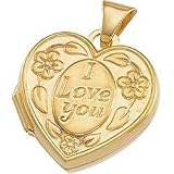 Sterling Silver I Love You Heart Shaped Locket