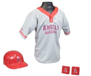 Los Angeles Angels of Anaheim Baseball Helmet and Jersey Set