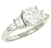 Trapezoid/Bullet Diamond Engagement Ring.70cttw (cz ct