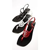 ANNE KLEIN NEW YORK 'ALAYSHIA' LOGO SANDALS at Barrie Pace