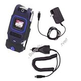 (3 in 1)verizon Alltel Cdma Motorola Krzr K1m Stringray Case with Removable Belt Clip + Rapid Car Charger Cigarette Lighter Adapter for K1zr K1m + Standard Travel/home/wall Charger for K1zr K1m