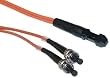 MTRJ / ST, Multimode, Duplex Fiber Optic Cable, 62.5/125, 10 Meter (33 ft)