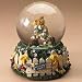 Boyds Military Bear Greg with Mattie Waterglobe Musical Patriotic Homecoming
