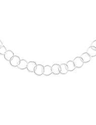 Sterling Silver Fancy Link Necklace - 42 Inch