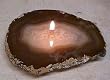 Agate Rock Candle - Natural Brown