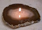 Agate Rock Oil Candle - Natural