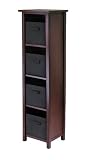 Winsome Wood Verona Section Shelf Decorative Storage Cabinet
