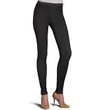 HUE Women's Denim Legging, Black, Medium