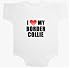 I Love My Border Collie Baby Ultrasoft Onesie