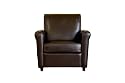 Baxton Studio Damiano Leather Club Chair, Espresso Brown