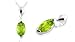 Marquise Cut Peridot Pendant Sterling Silver