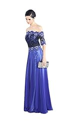 Draped Lace Chiffon/Polyester Off the Shoulder Evening Dress/Mother-of-the-Bride Dress/Party Dress/Wedding Dress 