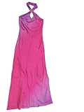 Betsy & Adam BA257 Lilac/Fuschia Halter Gown sz 8