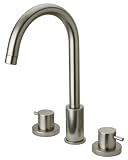 La Toscana 78PW214 Elba 8-Inch Widespread Lavatory Faucet with Metal Pop-Up Drain, Brushed Nickel