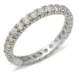 Cubic Zirconia Bands - Sterling Silver Easy to Match CZ Wedding Band