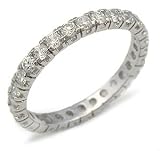 Easy to Match Any Ring - CZ Wedding Band