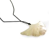 Mother of Pearl Necklace-Ginko Flower 