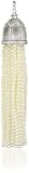 Katie Decker "Gothic" 18k White Gold Diamond Pearl Tassel Pendant