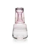 Pink Etched Bedside Carafe by Abbott