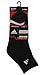 adidas Youth Striped 3-Pk Quarter sock, Black/White, Medium (Shoe Size 13-4)