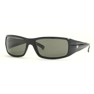 RAY-BAN RB 4057 601 58 Glossy Black Natural Green Polarized 1.8mm Lite Sunglasses, 61-16-125