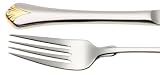 Yamazaki Cara Gold Accent 5-Piece Stainless-Steel Flatware Place Setting, Service for 1