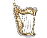 Harp, 14K Gold Charm