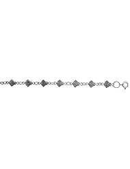 Sterling Silver Shell Charm Bracelet, 5/16 inch wide