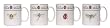 Artistically designed dinnerware Garden Bugs motif mugs 12 oz. Set/4