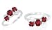 Jewelry : Round Cut Garnet Three-Stone Ring Sterling Silver