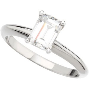 1.20 ct D Color SI1 Clarity GIA Certified Emerald Cut Diamond Solitaire Ring 14k Gold