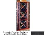 Wine Cellar Innovations Designer Series Collection Premium Redwood with Midnight Black Stain Open Diamond Cube 72x24x13-in.