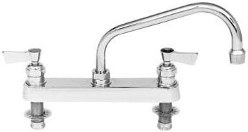 Fisher 3313 8" CC Deck Faucet with 12" Swing Spout, Chrome