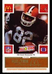 McDonald's NFL Play & Win 1986 Football Cards (All Star Gold Tab) Ozzie Newsome singles 19 Cards (tabs still attached and unscratched)